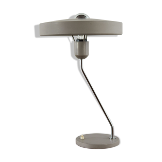 Lampe de table Romeo en métal gris conçue par Louis Kalff