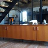 Teak veneer sideboard