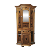 19th Century Gründerzeit Inlaid Oak Hall Tree with Mirror, circa 1890