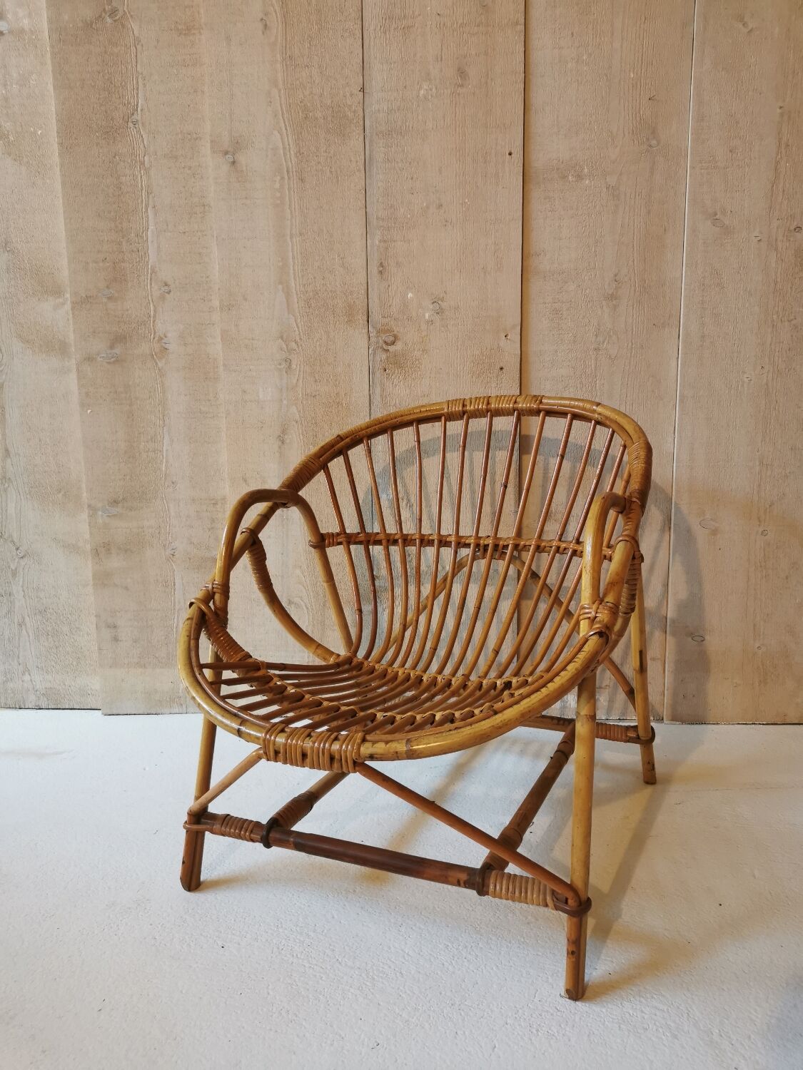 Rattan armchair