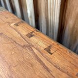 Antique camphor chest made of camphor wood and brass