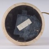 Philippe Barbier lamp travertine brass Hollywood Regency