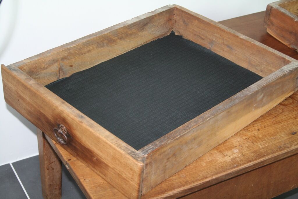 Rustic farm house table with 2 1930 drawers