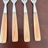 Set of 12 vintage forks and case