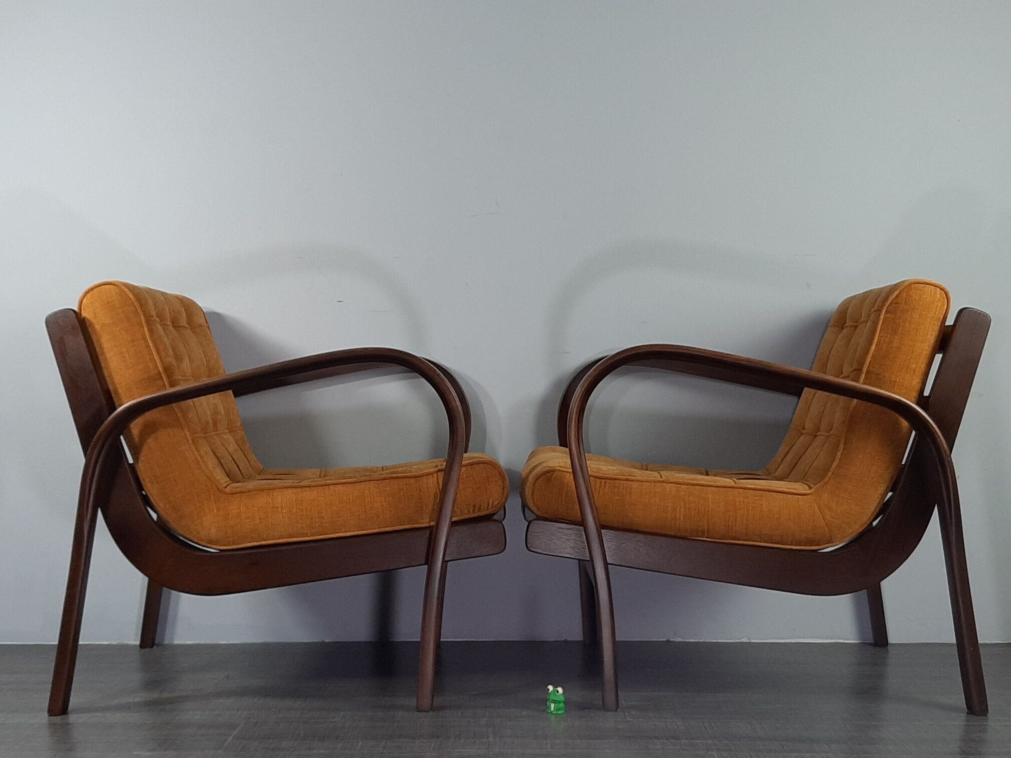 Paire de fauteuils Kropacek & Kozelka modernisme Tchèque 1947