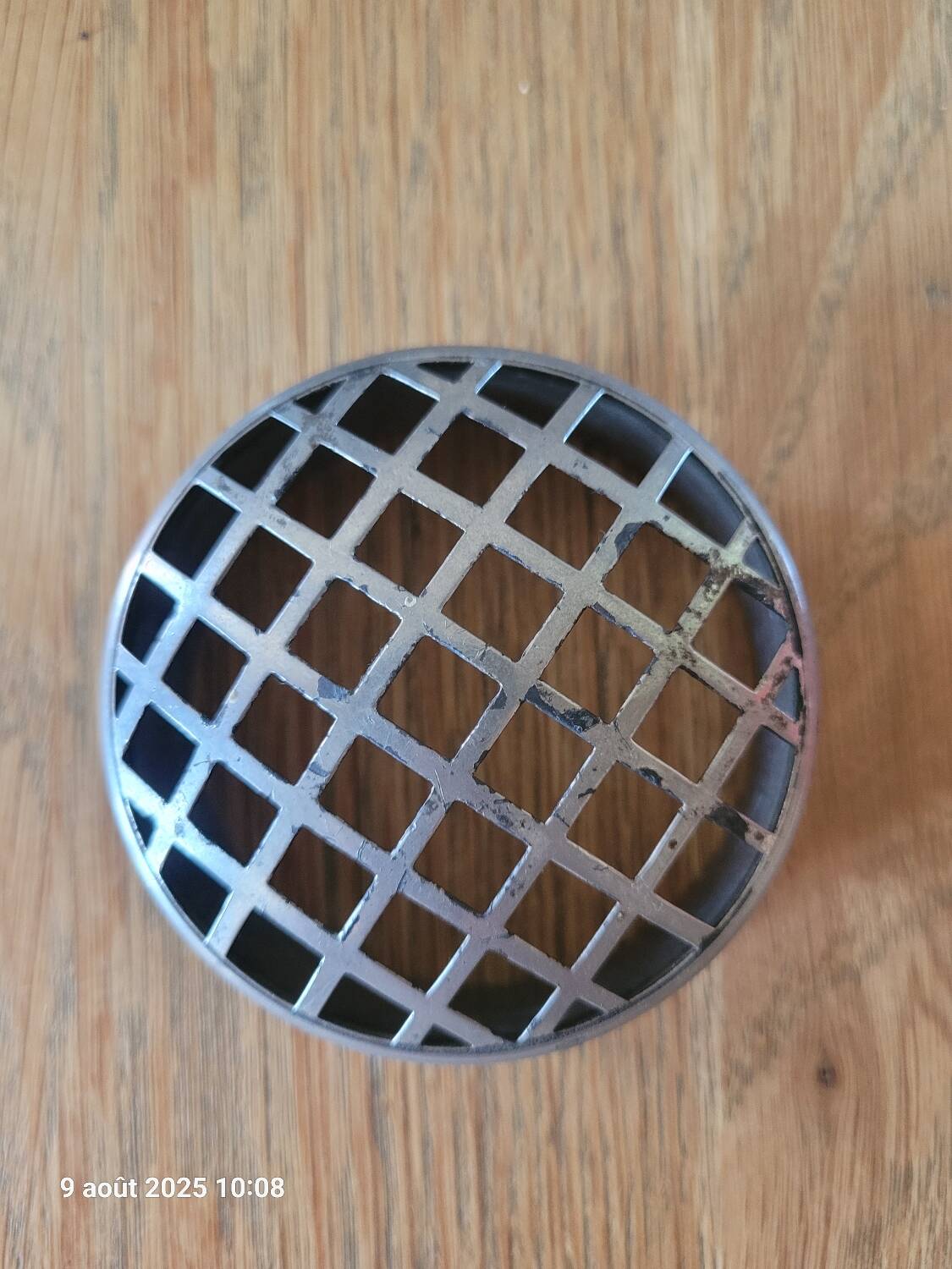 Old multicolored glass flower vase