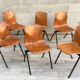 Ensemble de 6 chaises industrielles Galvanitas S30