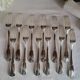 12 silver-plated metal forks Boulenger table cutlery