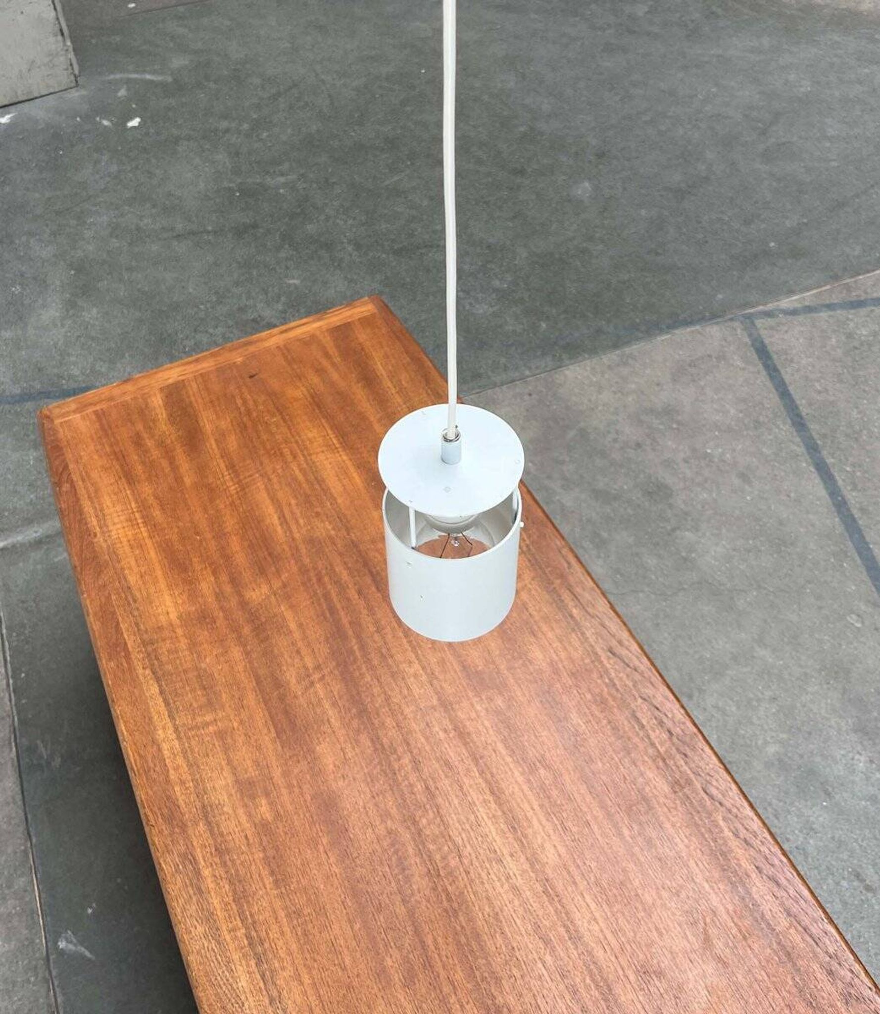 Fyrtønden pendant lamp, minimalist Danish modern mid-century by Asger Bay Christiansen for Lys, 1960s.