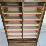 Vintage double curtain filing cabinet
