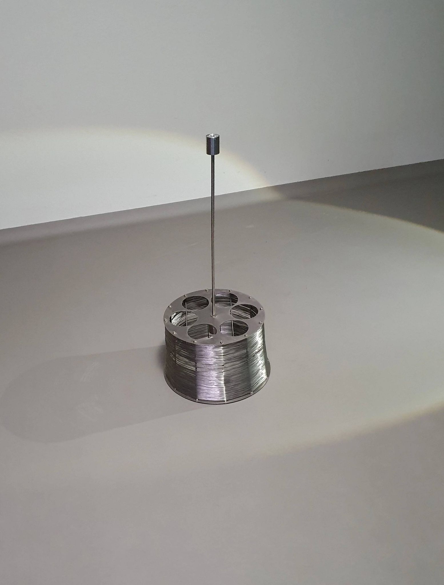Lampe / suspension Adlumen très rare, câblée en inox