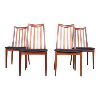 Vintage Teak & Leather Dining Chairs by Leslie Dandy for G-Plan, 1960s, Set of 4