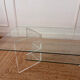 Vintage Plexiglass and glass coffee table
