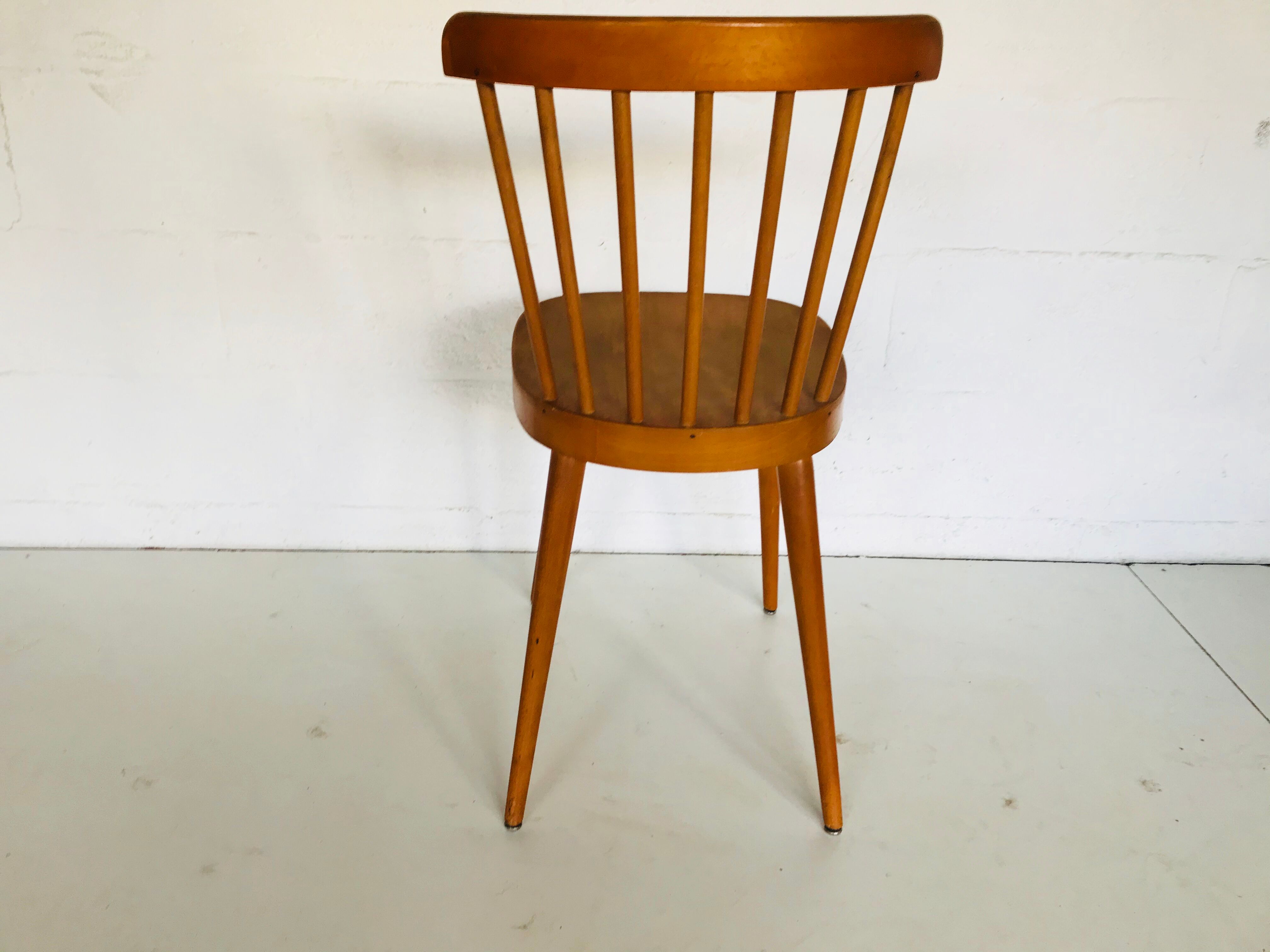 Suite of 4 chairs bistro Baumann, 50s