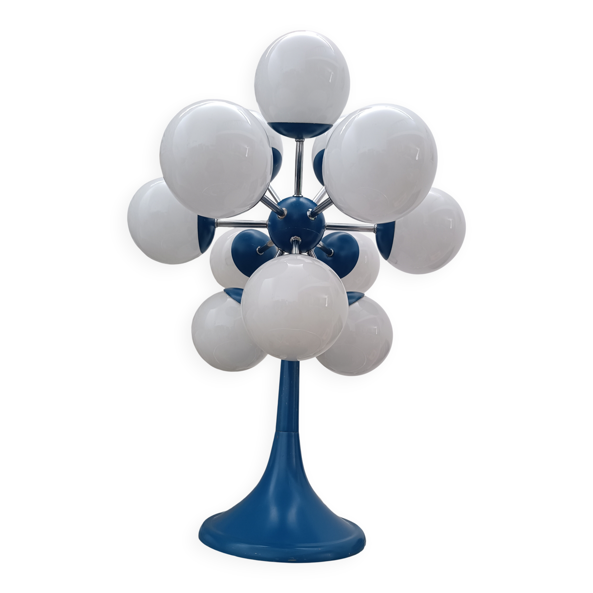 Important Sputnik Atomic Lamp 12 Globes 1970s