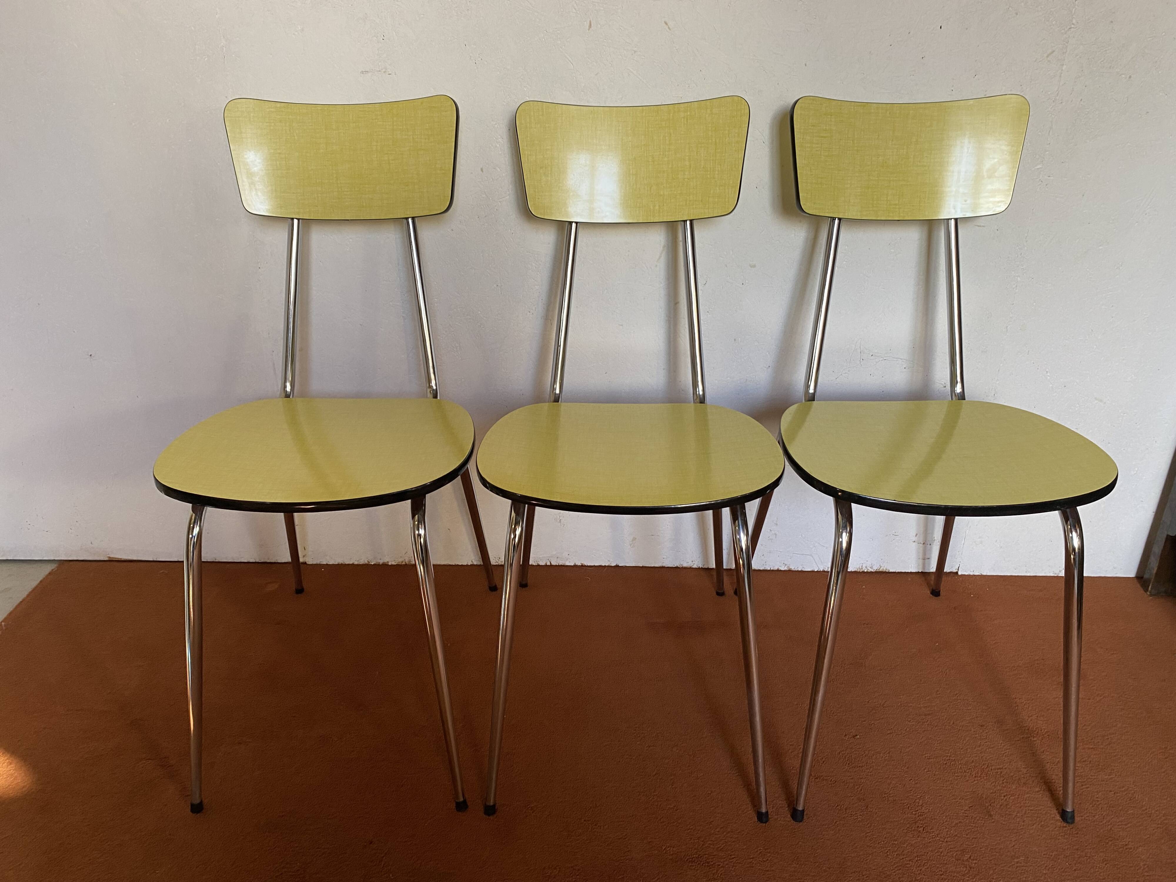 Yellow formica chairs