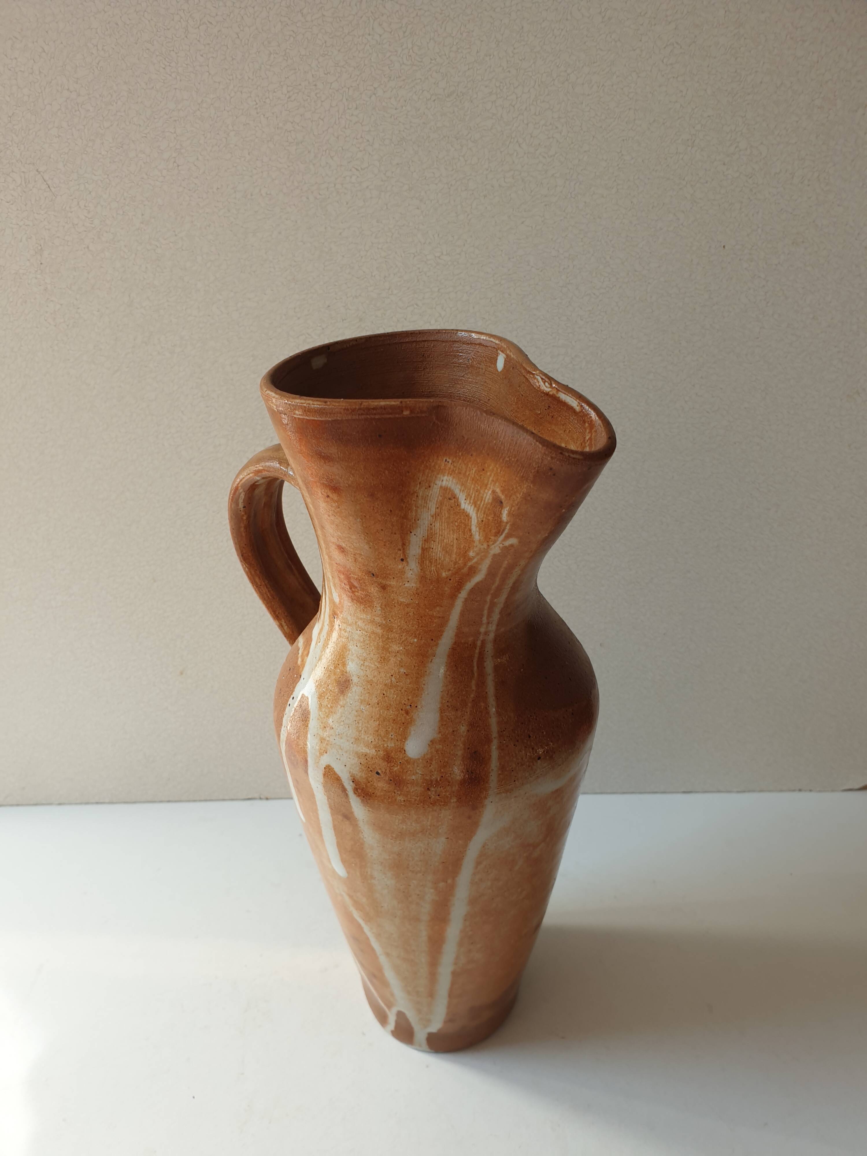 Ceramic pitcher (stoneware) Height 27.5cm - Vintage