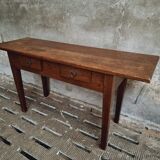 Old side table oak with drawers