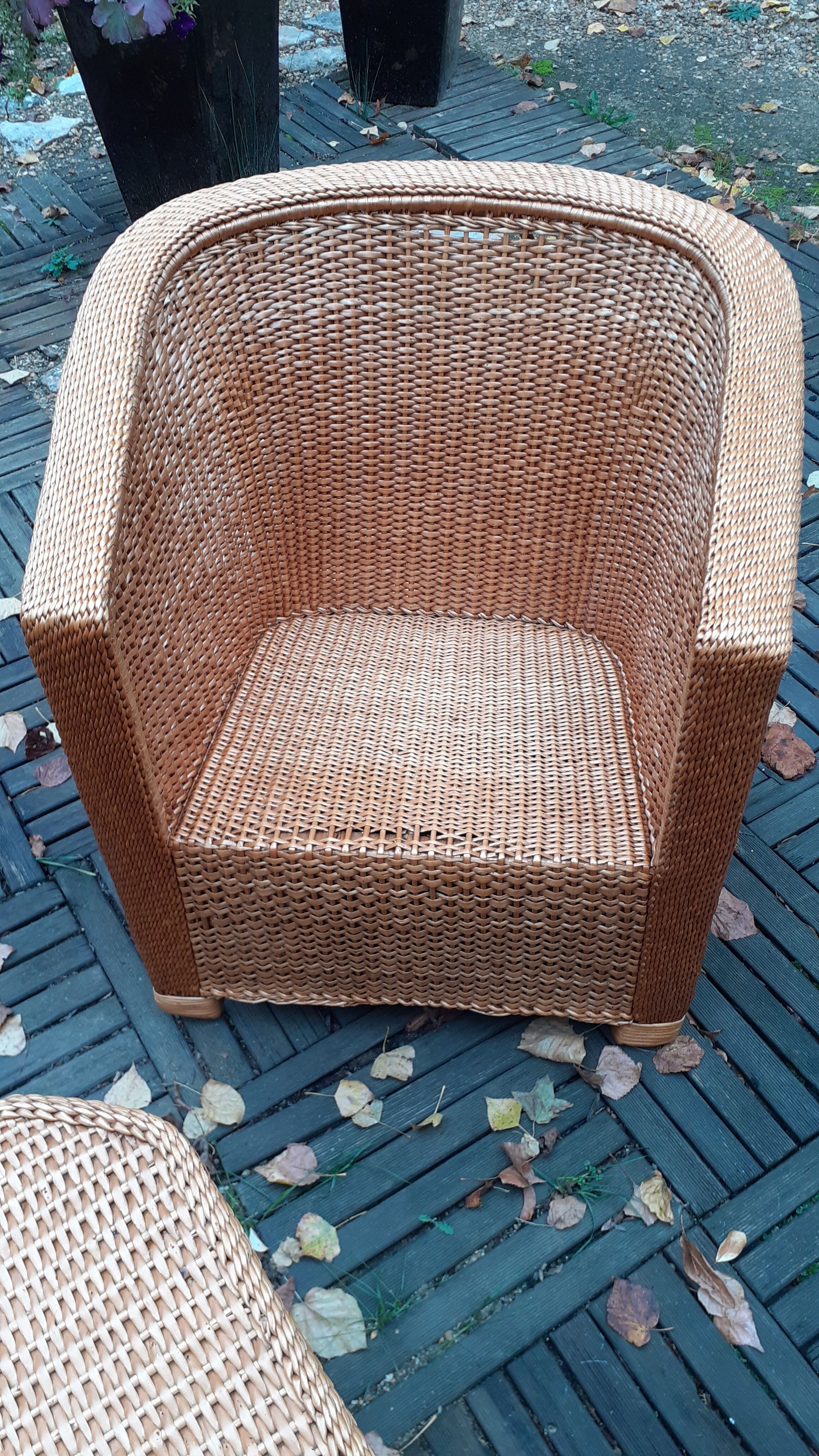 5-piece vintage rattan lounge set 60s