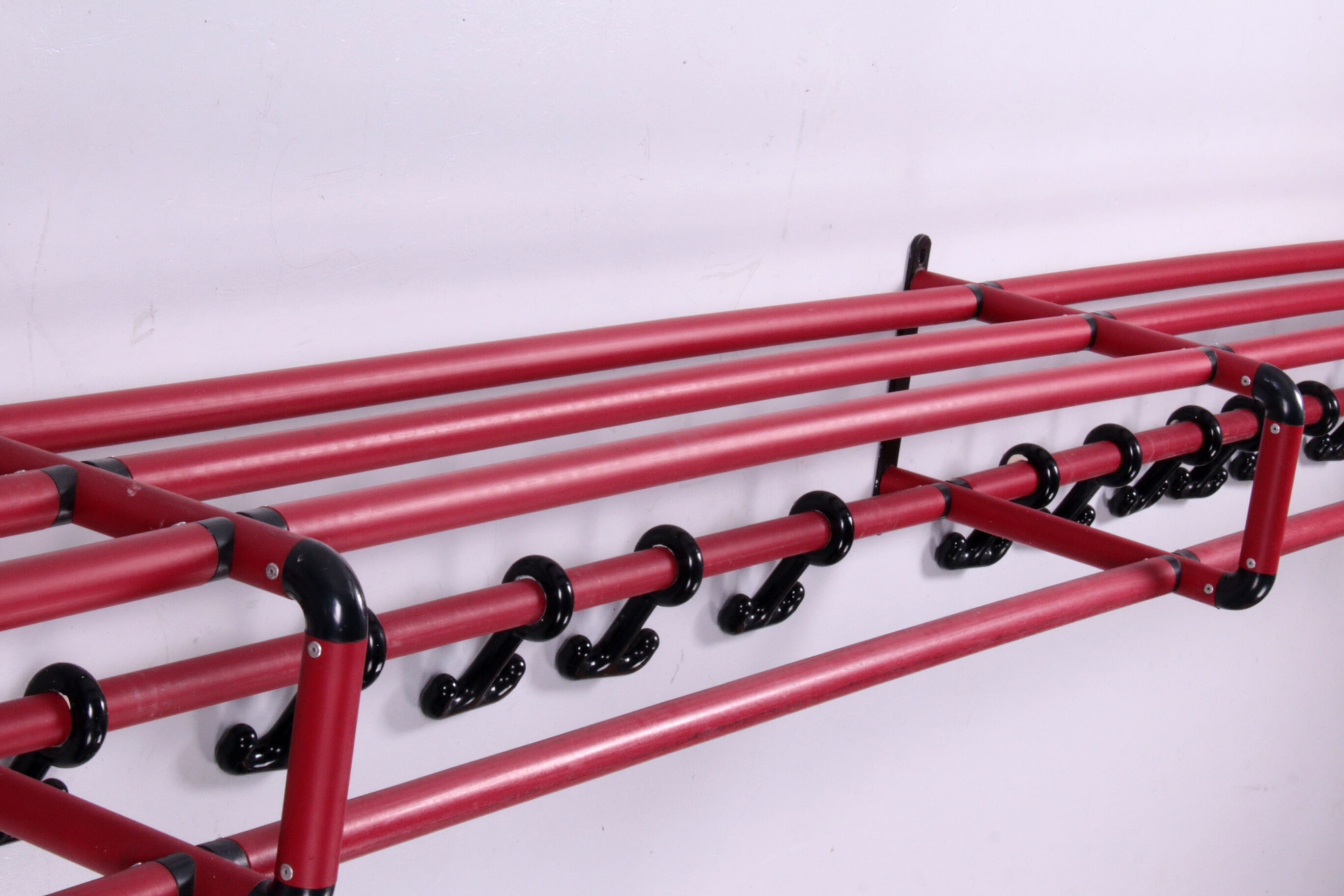 Mega long wall coat rack spage age the length is 3.50 meters, 1970s