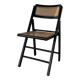 Chaise pliante cannée des années 80