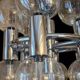 Pair of chrome chandeliers by Motoko Ishii for Staff.
