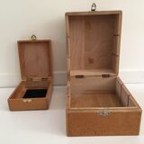 Lot of 4 vintage wood boxes