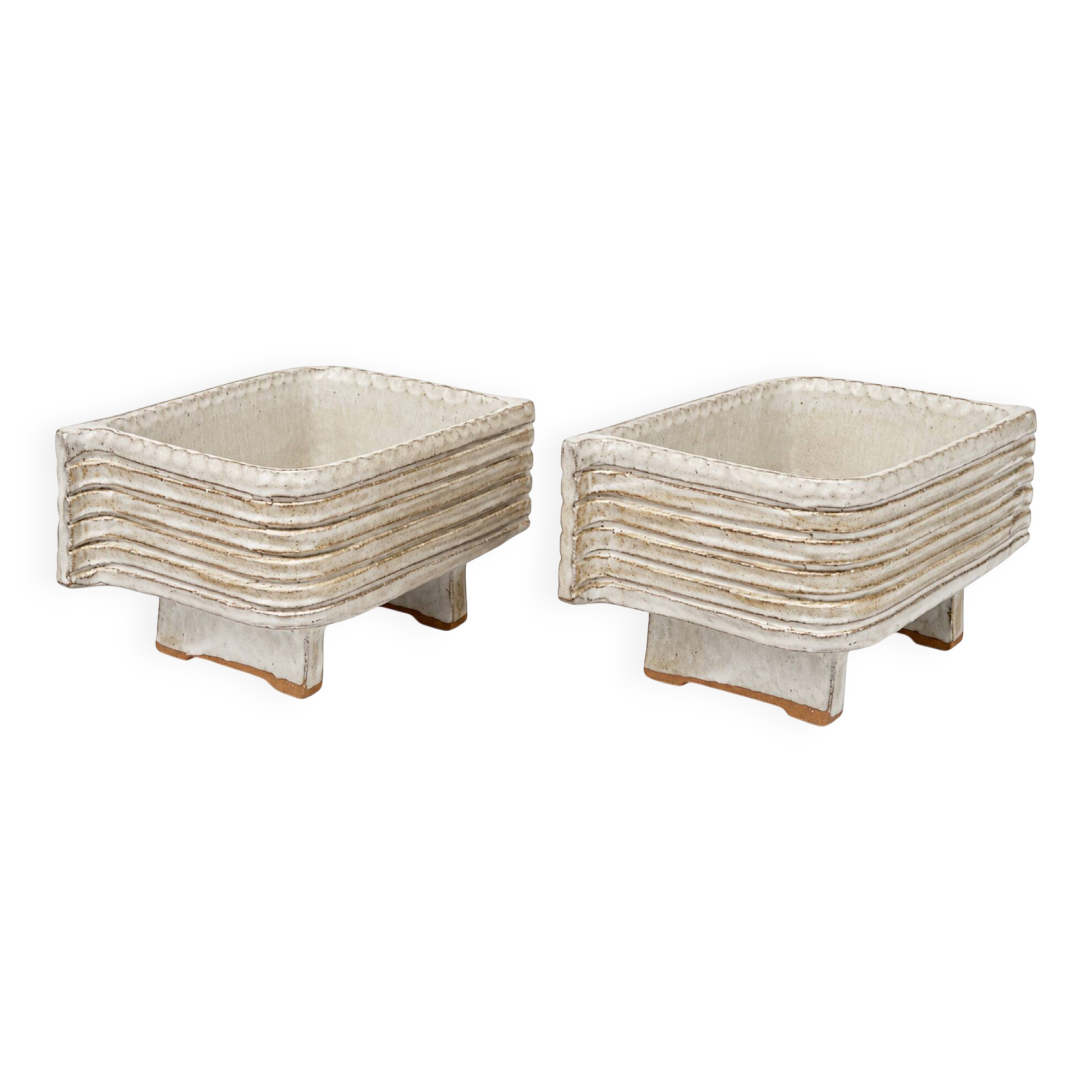 2 ceramic planters from the 1970s