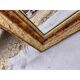 Miroir 19ème faux bois et stuc doré
