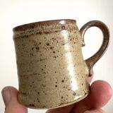 Vintage design stoneware teapot with 2 coffee cups