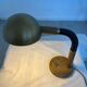 Old desk lamp design HILLEBRAND year 70 brass wood