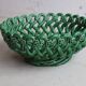 Ceramic basket / Green openwork bowl – Pichon Uzès