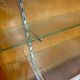 Vintage wall display cabinet in shallow wood / wall cabinet / shelf