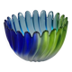 Vintage 1980s Walther Glas 'Solaris' Art Glass Swirl Bowl.