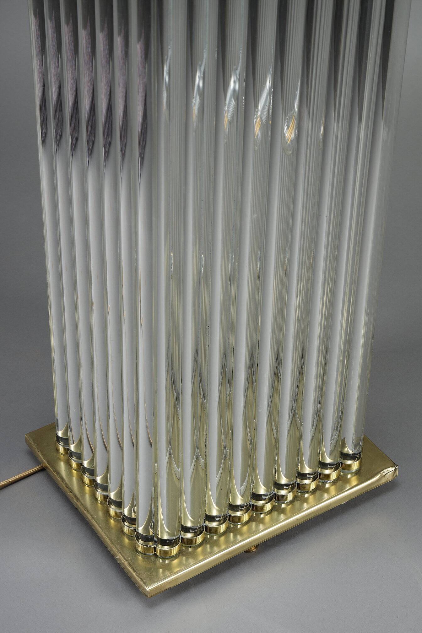 Art Deco style floor lamp made in the 70s in Murano glass