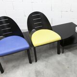 Set of 2 armchairs and coffee table designed by Patrice Bonneau, Genexco edition, 19