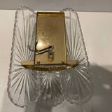 Mid-Century Crystal Sconces, Set of 2