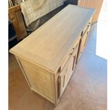 Light oak Parisian buffet, low country house furniture.