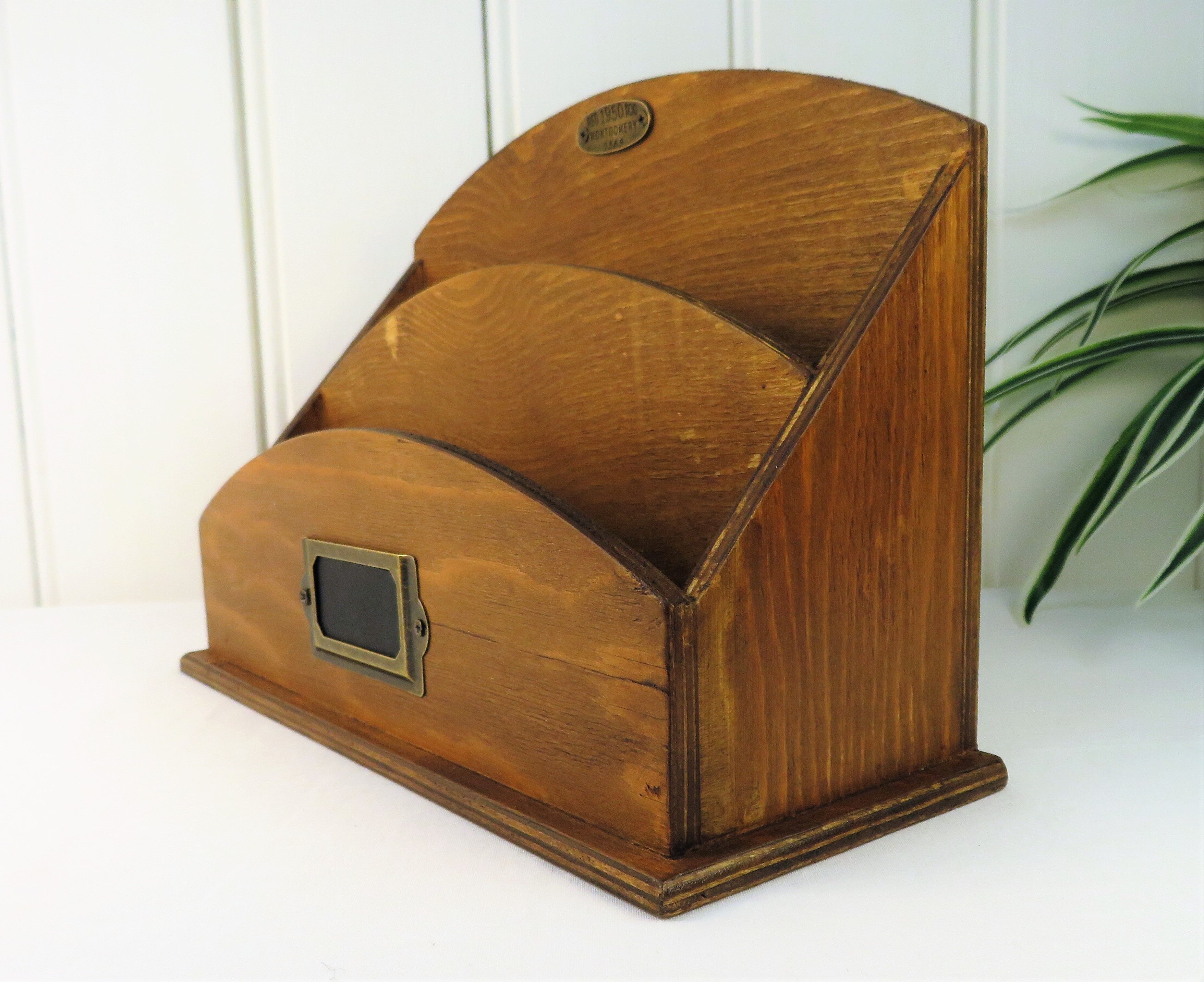 Wooden desk organizer