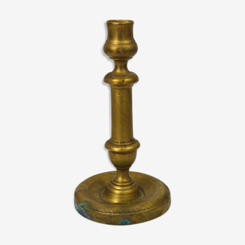 Golden brass candlestick