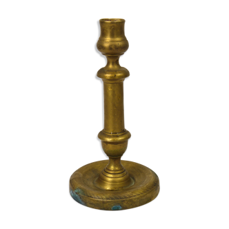 Golden brass candlestick