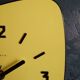 Formica vintage asymmetrical silent wall clock "Yellow Star"