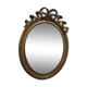 Miroir ovale patiné doré