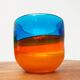 Set of 2 vintage German coloured glass bowls by Eisch.