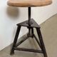 Tabouret pivotant industriel noir, années 1960