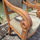 Pair of armchairs with Empire Restoration handles 1900s