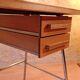 Petit bureau vintage en bois et métal