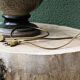 Vintage lamp, speckled ceramic base