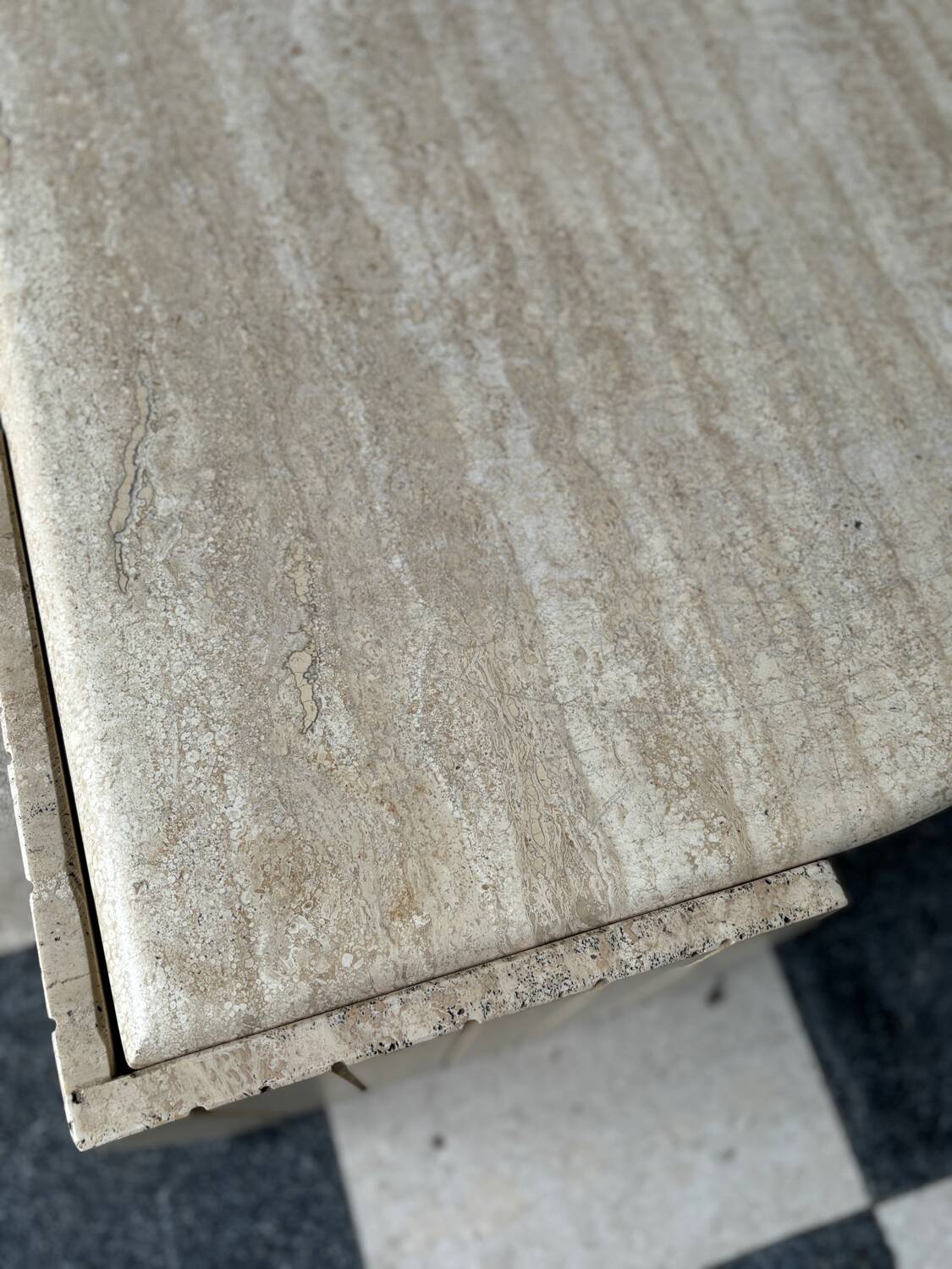 Vintage travertine coffee table
