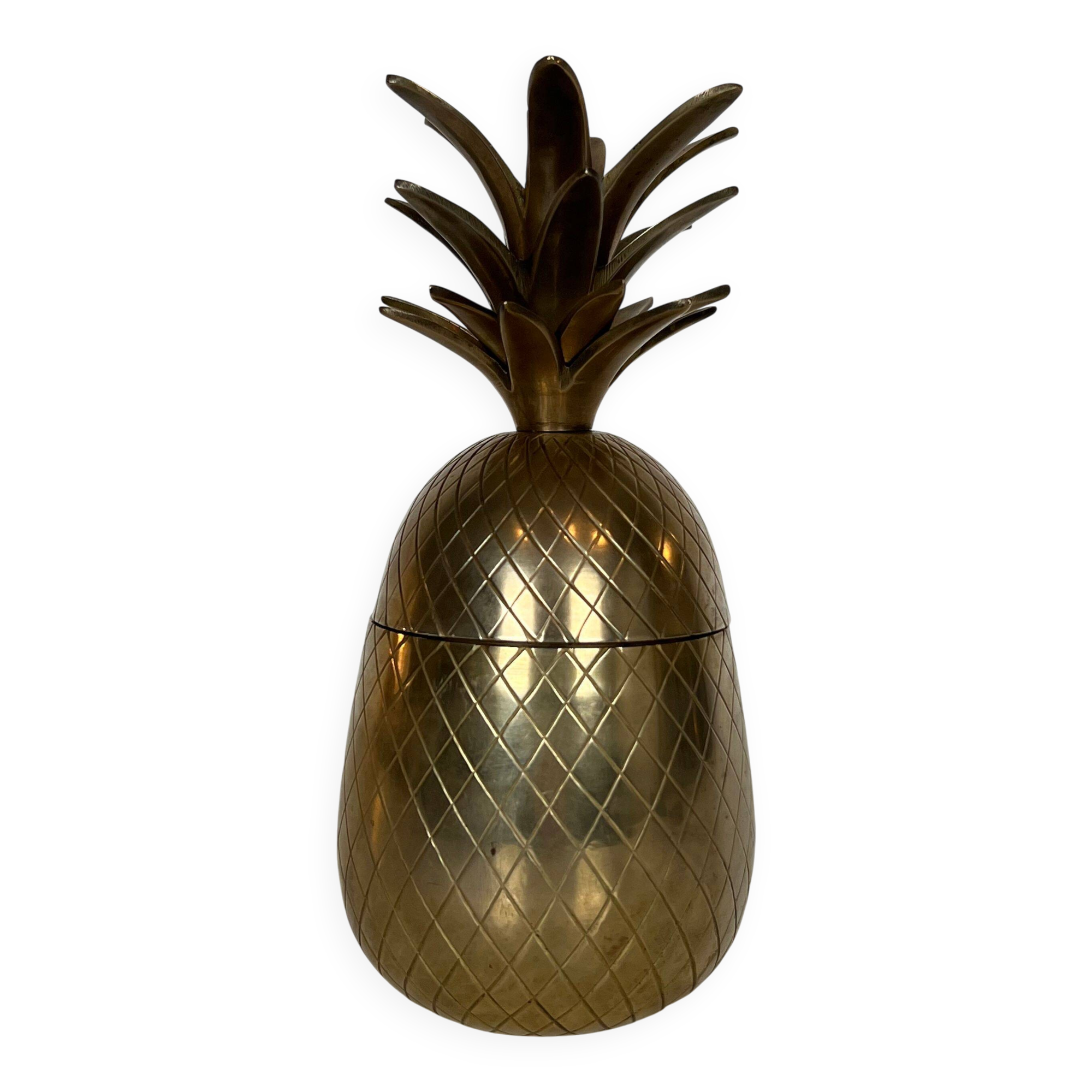 Pineapple ice bucket in brass and steel